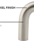 Close-up of Ultra Minimal Solid Wire Cabinet Pulls Satin Nickel finish, showing brushed texture and durable steel material.