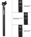 Alloy Bike Seatpost 27.2 X 400mm With Four Size Shim Spacers 28.6 30.4 30.9 31.6 for Mountain Road BMX MTB