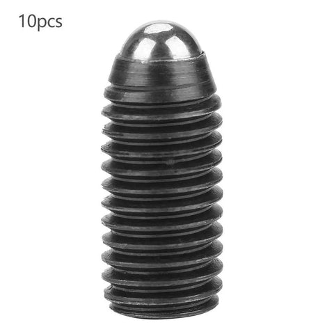 Top Shelf Heavy Duty 10 Pack M25 Carbon Steel Hex Socket Spring Loaded Ball Plunger Screws for Precise Positioning and Clamping Jigs, single view.