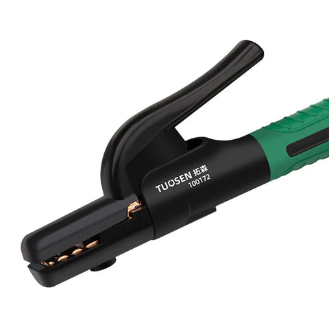 Heavy Duty Welding Electrode Holder Pliers With Non Slip Grip For 600A And 800A Stick Rods Efficient Copper Clamp Tool close-up view