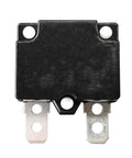 Rock Solid Single Pole Circuit Breaker 6 Amp With Easy Reset Design For 125 Or 250 Volts AC And 32 To 50 Volts DC showing the front view.