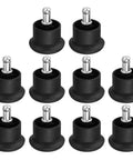Heavy Duty Nylon Caster Wheel Covers Turn Loose Chairs Stationary Lock Em Solid Skip The Floor Squeaks Smooth Silent Glides Non Slip Carpet Savers Quick Snap Fit Ten Pack black nylon glide sleeves with silver pins