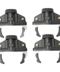 4 Pack Quick Release Roof Box Mounting Kit With Universal Caliper Clips For Car Roof Racks And Luggage Carriers, Tool Free One Click Install
