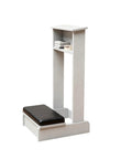 Kneeling Prayer Bench With Shelf For Home And Church Prayer Chair Stool 20 By 16 By 33 Inches White Solid Wood Cushioned Pad
