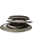 4 Inch Diamond Grinding Wheel With V Shaped Groove At 60 Degrees For Hard Alloy Sharpening, Electroplated Diamond Abrasive Disk, side view