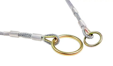 Lightweight Portable 4 Foot Wire Rope Choker Anchor For Fall Protection, Galvanized Steel rings showing corrosion resistance