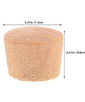 Wood Plugs Set For Carpenter Bee Holes, Natural Finish, 50 Pcs shown with dimensions, khaki woodworking accessory.