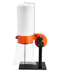 Front view of the 800 CFM Vortex Cone Dust Collector For Woodworking Shop With Two Point Five Micron Filter 1 HP Motor