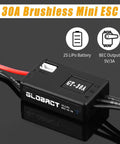 30A Brushless Mini ESC With 5V And 3A BEC Output And App Adjustable Parameters, Supports 1721 2204 1212 1224 1621 Motors