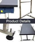 59 Inch By 7.8 Inch Flat Conveyor Belt With Stainless Steel Frame And PVC Belt 110V Power Adjustable Speed details view