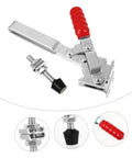 Two Piece Welding Toggle Clamps With Rubber Tips For Workshop And Woodworking Rust Resistant Iron Build Ergonomic Handle