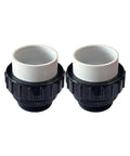 Two Pack 2 Inch MIP To 2 Inch PVC Hi Temp Union Fittings 21063 200 000 front view, durable for Whisperflo Intelliflo pool pumps.