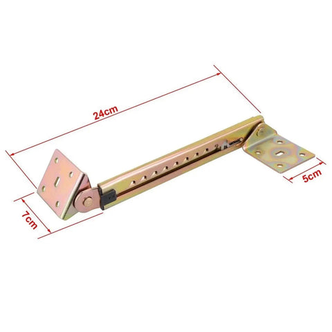 Rustproof Iron Angle Lifting Rod Desktop Hinge 24cm with Pneumatic Support for Cabinet Bed Sofa Backrest 10 Gear Mechanism