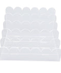 Clear Acrylic Mail Sorter With Five Compartments, Desktop File Organizer For Letters And Documents with curved design.