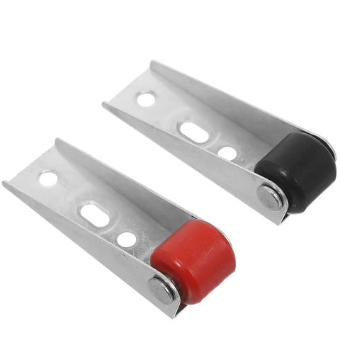 Heavy Duty Sliding Door Rollers With Anti Sag Design For Smooth Gliding Barn Door Hardware Quiet Operation Guide Wheels easy install metal rollers with red and black wheels