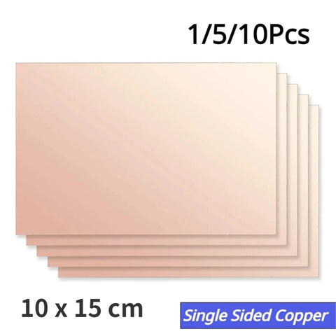 Single Sided Copper Clad PCB 10x15 cm For DIY Etching Projects Maker Friendly Prototyping Pack of 1 5 10 Pieces