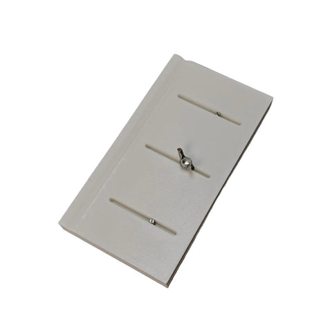 Universal Track Assembly Jig For Tank Models, multi functional tool for model building shown from side, white PP plastic