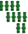 10 Pack Double Male Hose Pipe Connectors Quick Fit Plastic Adapters With Rubber O Ring For Garden Watering Hoses ABS Quick Connectors