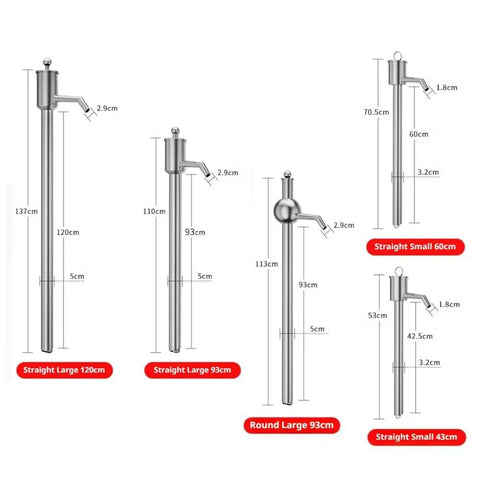Dimensions of Hand Operated Manual Fluid Transfer Pump Stainless Steel Portable Siphon For Gas, Oil And Water Home Brewing Garage Work Reliable Gear.