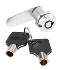 Drawer Tubular Cam Lock Set For Doors, Mailboxes, And Cupboards With Locking Plate, Heavy Duty Furniture Hardware, keys visible.
