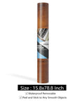 Brown Wood Grain Vinyl Wrap Peel And Stick Contact Paper For Cabinets And Furniture Waterproof Self Adhesive 15.8 By 78.8 Inch Removable Wood Look roll