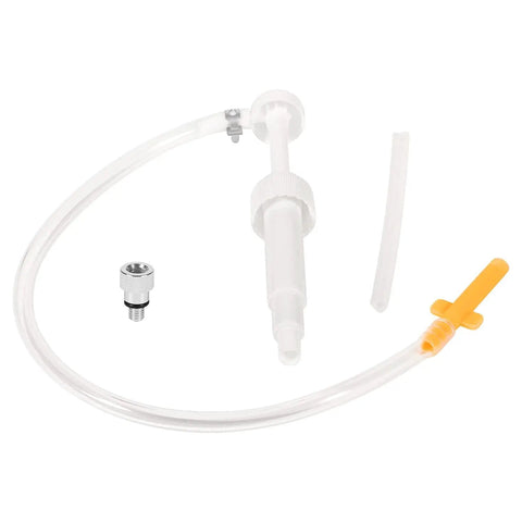 Lower Unit Gear Lube Pump For Standard Quart Bottles Fits Mercury And Mariner Outboards Plus Yamaha Nissan Tohatsu Honda Evinrude Outboards Includes One Suction Tube And Dual Adapters Three Eighths Inch And Eight Millimeter Aluminum Adapters