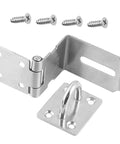 Heavy Duty 4 Inch Stainless Steel Barn Door Latch For Secure Pool Gate And Wooden Fence Install With Rock Solid 90 Degree Hasp Design