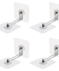 Anti Tip Furniture Wall Anchors 4 Pack Heavy Duty Stainless Steel And Acrylic Easy Install Keeps Bookcases Shelves Dressers Stay Put And Upright Prevent Tipping For Home Use, 4 anchors