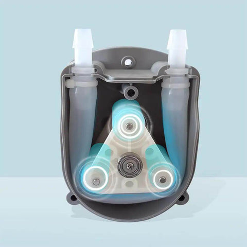 Front view of Heavy Duty Flow Peristaltic Pump With 8000 mL Per Minute Capacity And 12V Or 24V DC Motor Options for liquids.