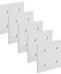 5 Pack Aluminum Joining Plates With Four Holes Vertical Flat Plate Connectors For Frame Building Lightweight Yet Built Tough