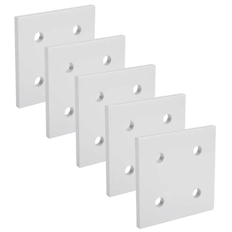 5 Pack Aluminum Joining Plates With Four Holes Vertical Flat Plate Connectors For Frame Building Lightweight Yet Built Tough