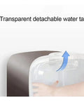 Transparent detachable water tank for Totally Hassle Free Compact Countertop Dishwasher with quick removal feature.