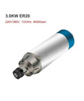 CNC Spindle Motor Water Cooled ER20 40000 RPM 3KW 220V And 380V Heavy Duty with Four Bearings
