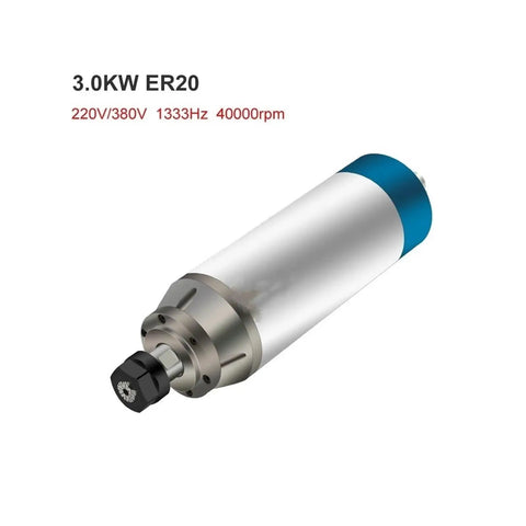CNC Spindle Motor Water Cooled ER20 40000 RPM 3KW 220V And 380V Heavy Duty with Four Bearings