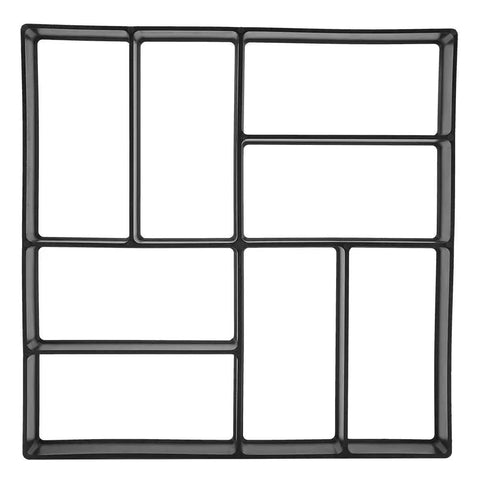 Concrete Molds For DIY Stepping Stones And Paver Pathways With Eight Section Cross Square Design Each Stone Measures 15.3 By 15.3 By 1.57 Inches Great For Garden Path Lawn Patio Yard And Pavement top view.