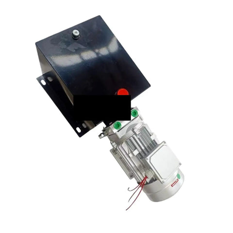 Heavy Duty Hydraulic Power Unit With Double Acting Oil Pump Station Brushless Motor 380V And 72Vdc, black casing and motor assembly.