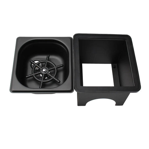 Pitcher Rinser With Base for Countertop, Matte Black Stainless Steel Glass Rinser Cup Washer With Side Spray, No Fuss One Hand Operation, Quick Milk Residue Removal, Durable Kitchen Sink Accessory