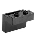 Heavy Duty Barn Door Stopper With Adjustable Floor Track Roller, Wall Mounted, Rubber Covered Damping For Quiet Operation, front view