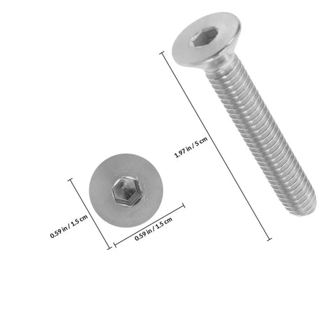 Flat Head Socket Screws Full Thread Five Sixteenth Inch 18 TPI By Two Inch Stainless Steel 10 Pcs Furniture Hardware Set