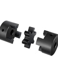 Flexible L Jaw Coupling Set 1/2 To 3/4 Inch L075 3-Piece With Rubber Spider For Log Splitter And Hybrid Equipment Kit, Durable NBR Insert