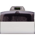 Top Shelf Six Liter Ultrasonic Cleaner With Built In Heater And Degassing Feature Plus Dual Transducers And Digital Dial front view with control panel.