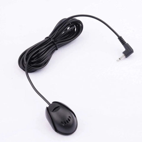 3.5mm External Microphone Kit for Car Head Unit with 3 Meter Cable Plug and Play Microphone for Bluetooth Enabled Stereo Receiver GPS DVD High Sensitivity Electret Condenser Mic Clip Included.