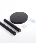 Premium 304 Stainless Steel Toilet Paper Holder With Three Roll Capacity Matte Black Freestanding Stand assembly parts.