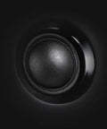 Close-up of speaker driver from GigaWorks T40 Series II 2.0 Multimedia Speaker System With BasXPort Technology Delivers Bass Without a Subwoofer.