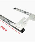 Heavy Duty Full Extension Drawer Slides For Swing Doors Space Saving Folding Track Wardrobe And TV Cabinet Gliders, 50cm steel slides.