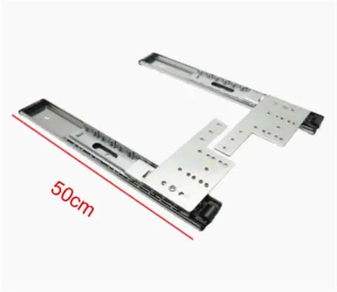 Heavy Duty Full Extension Drawer Slides For Swing Doors Space Saving Folding Track Wardrobe And TV Cabinet Gliders, 50cm steel slides.