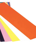 Colorful coral plastic shims 0.030 inch thick for gasket and manufacturing applications.