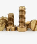 Heavy Duty Solid Brass Slotted Cheese Head Machine Screws M1.2 To M8 Metric Sizes Top Shelf Hardware Kit, 4mm length.