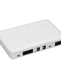 Mini Ups Battery Backup For WiFi Router And Modem 8000 Mah Uninterruptible Power Supply compact white power station side view