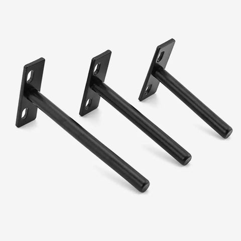 Built Tough T Shaped Wall Bracket Premium Silver Shelf Support Invisible Anti Rust Metal Partition Hanger Sleek Nickel Plate three sizes